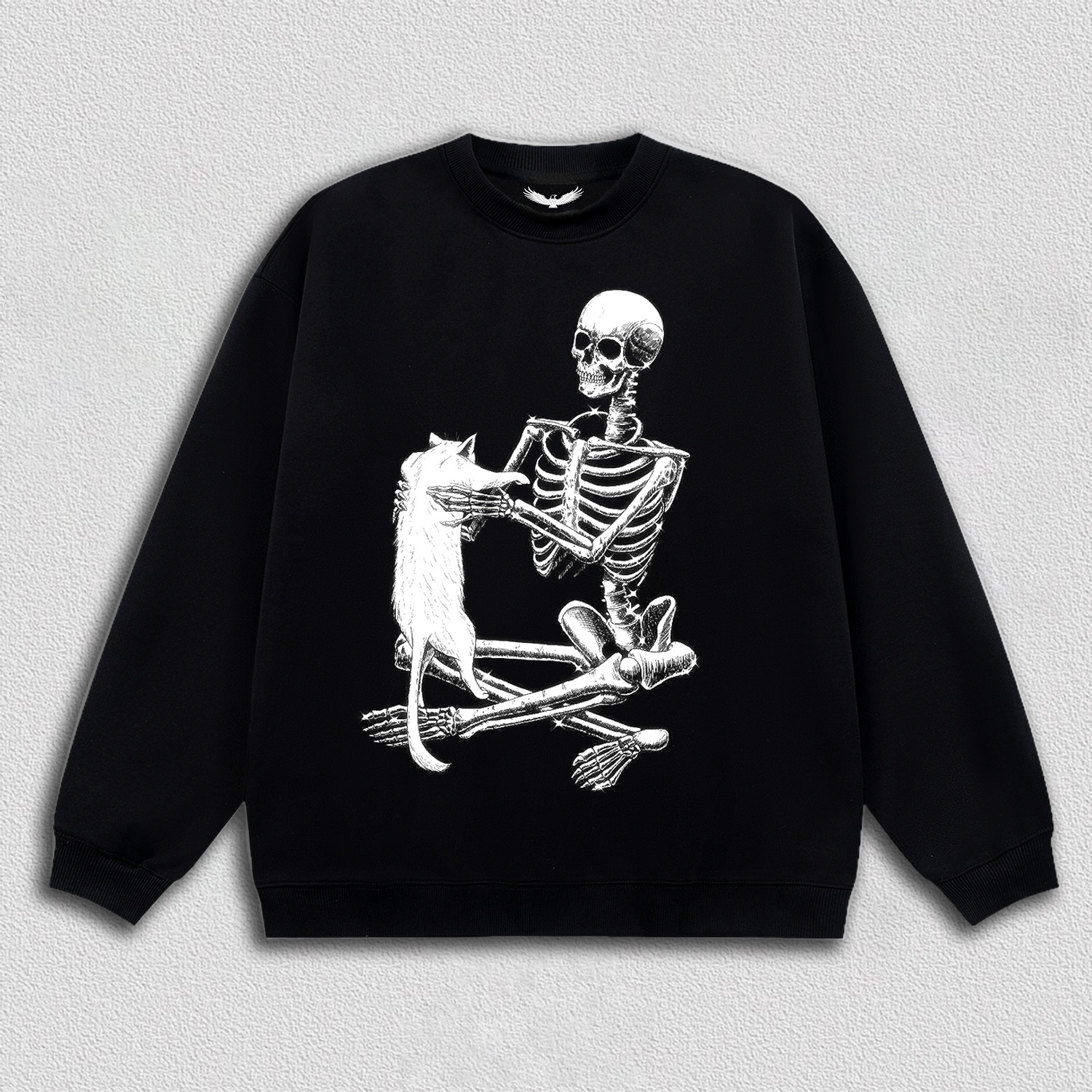 Skeleton with Cat T-Shirt