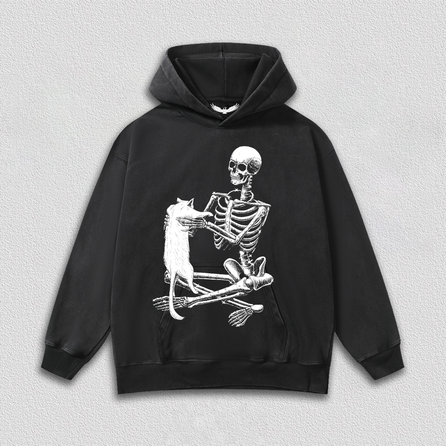 Skeleton with Cat T-Shirt