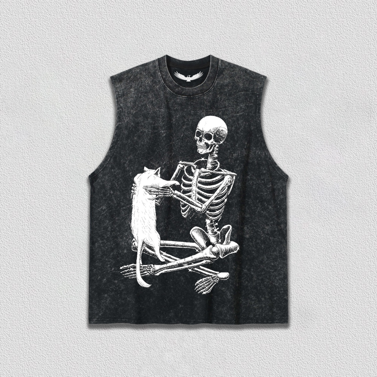 Skeleton with Cat T-Shirt