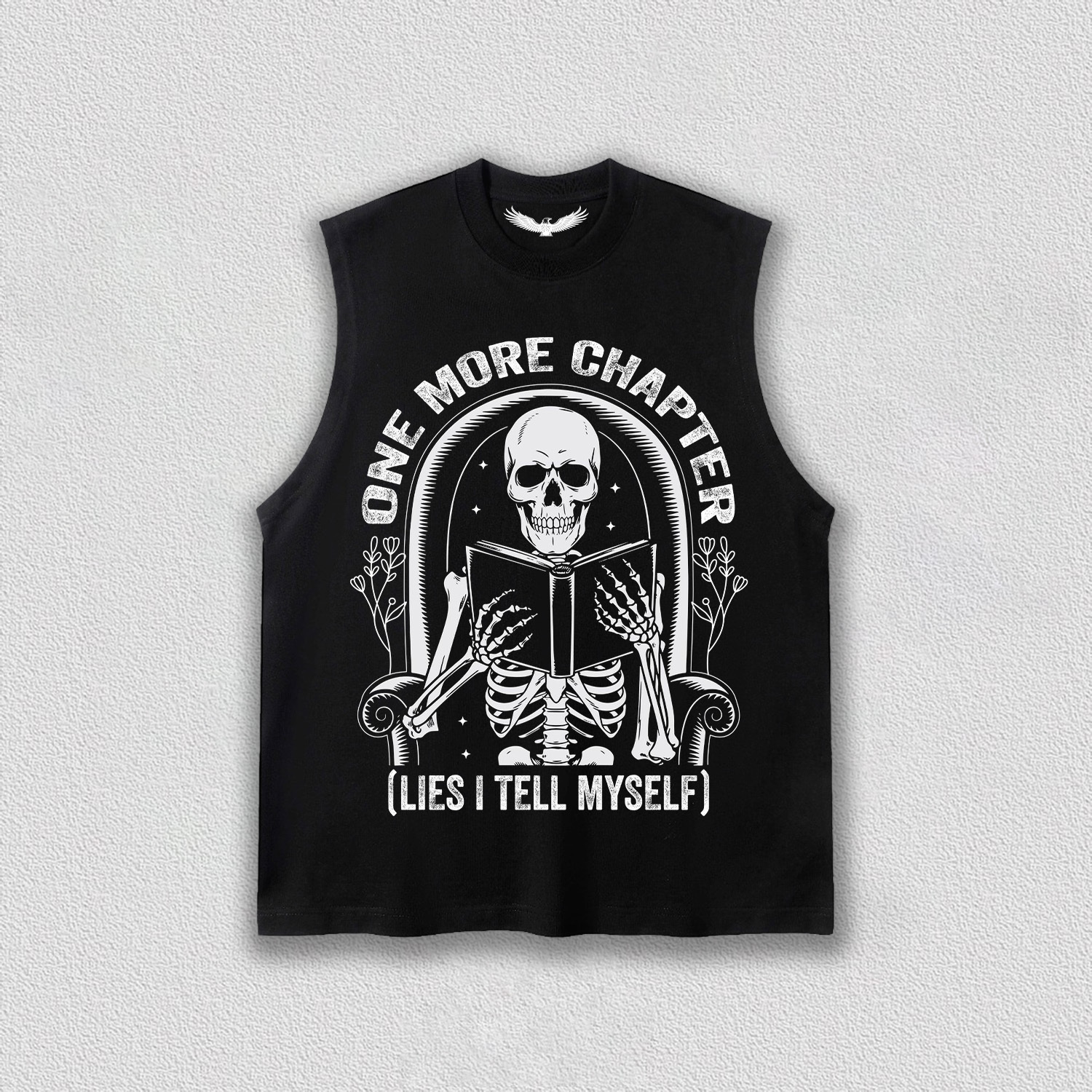 Self-Deceptive Skeleton and Book T-Shirt