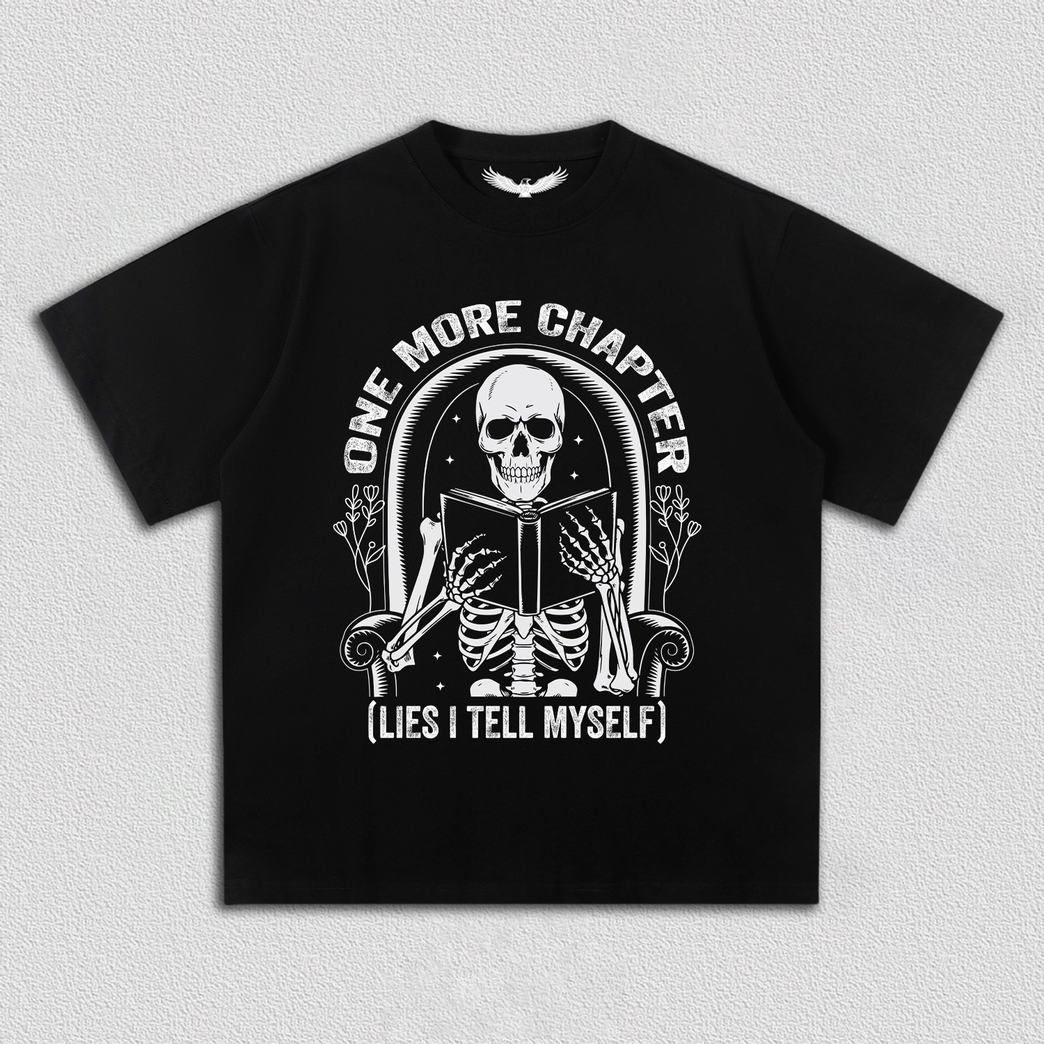 Self-Deceptive Skeleton and Book T-Shirt