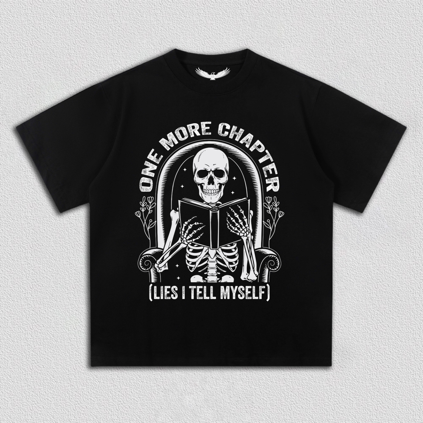 Self-Deceptive Skeleton and Book T-Shirt
