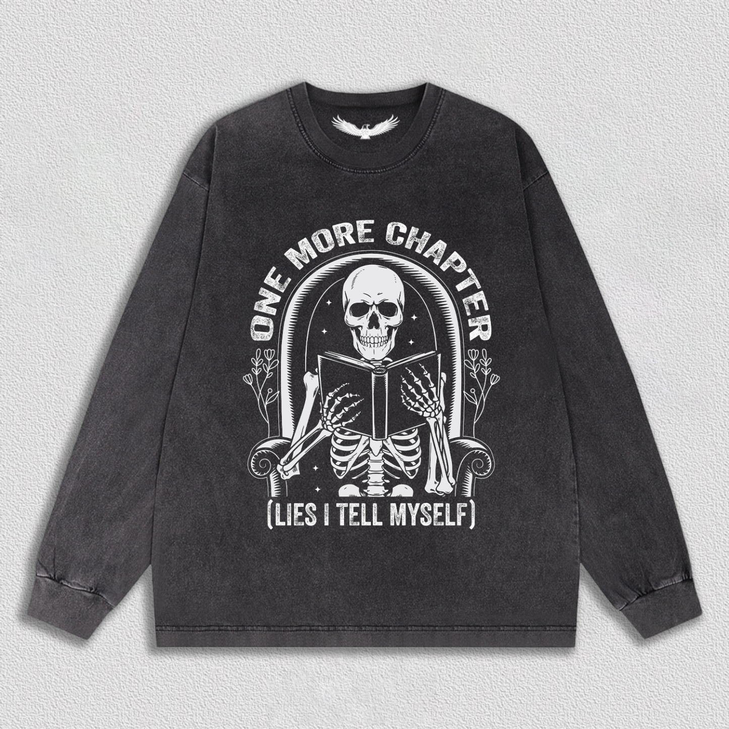 Self-Deceptive Skeleton and Book T-Shirt