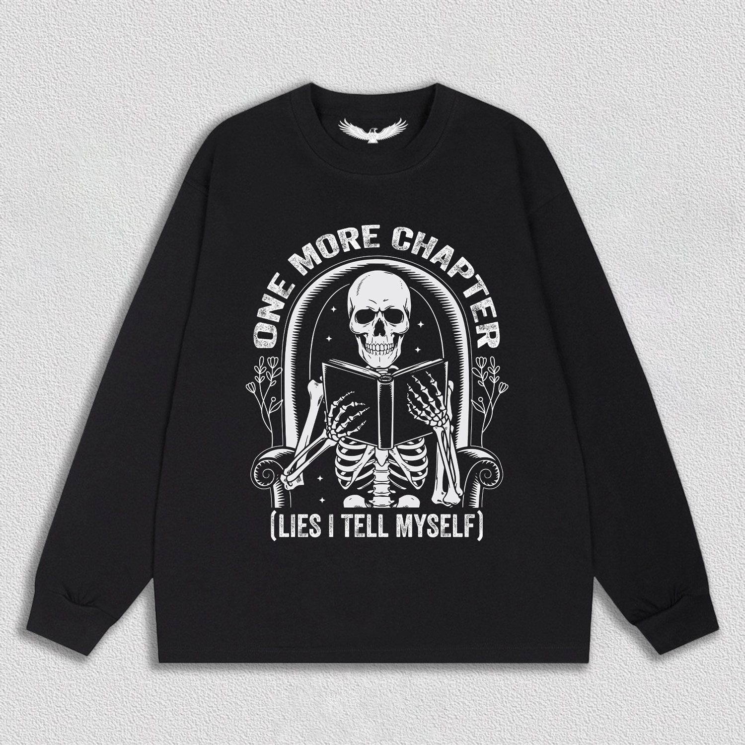 Self-Deceptive Skeleton and Book T-Shirt