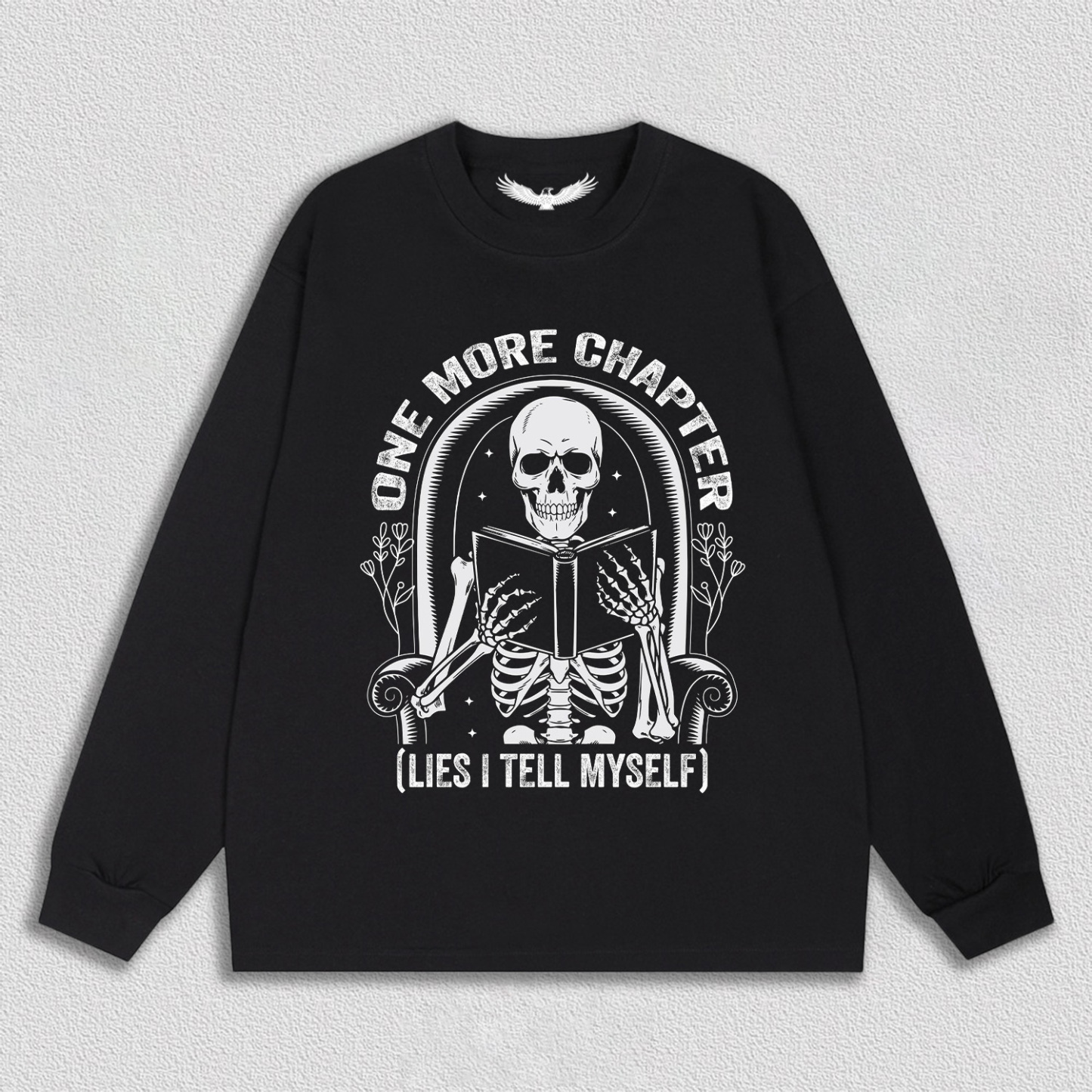 Self-Deceptive Skeleton and Book T-Shirt