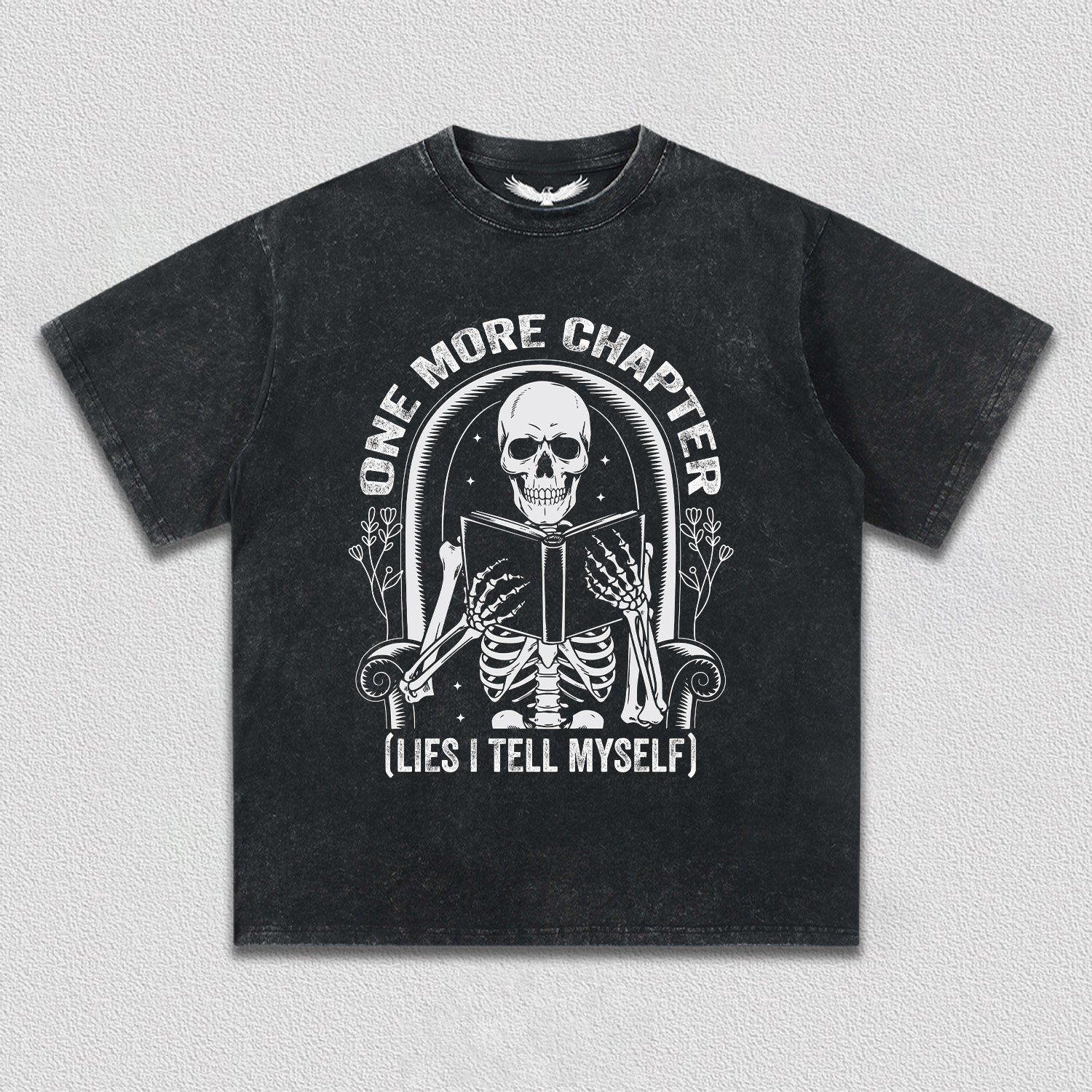 Self-Deceptive Skeleton and Book T-Shirt