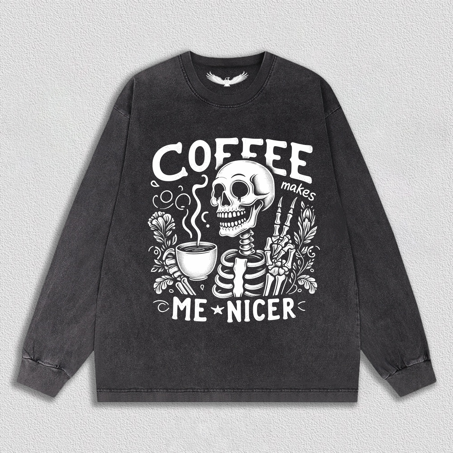 Coffee and Friendly Skeleton T-Shirt