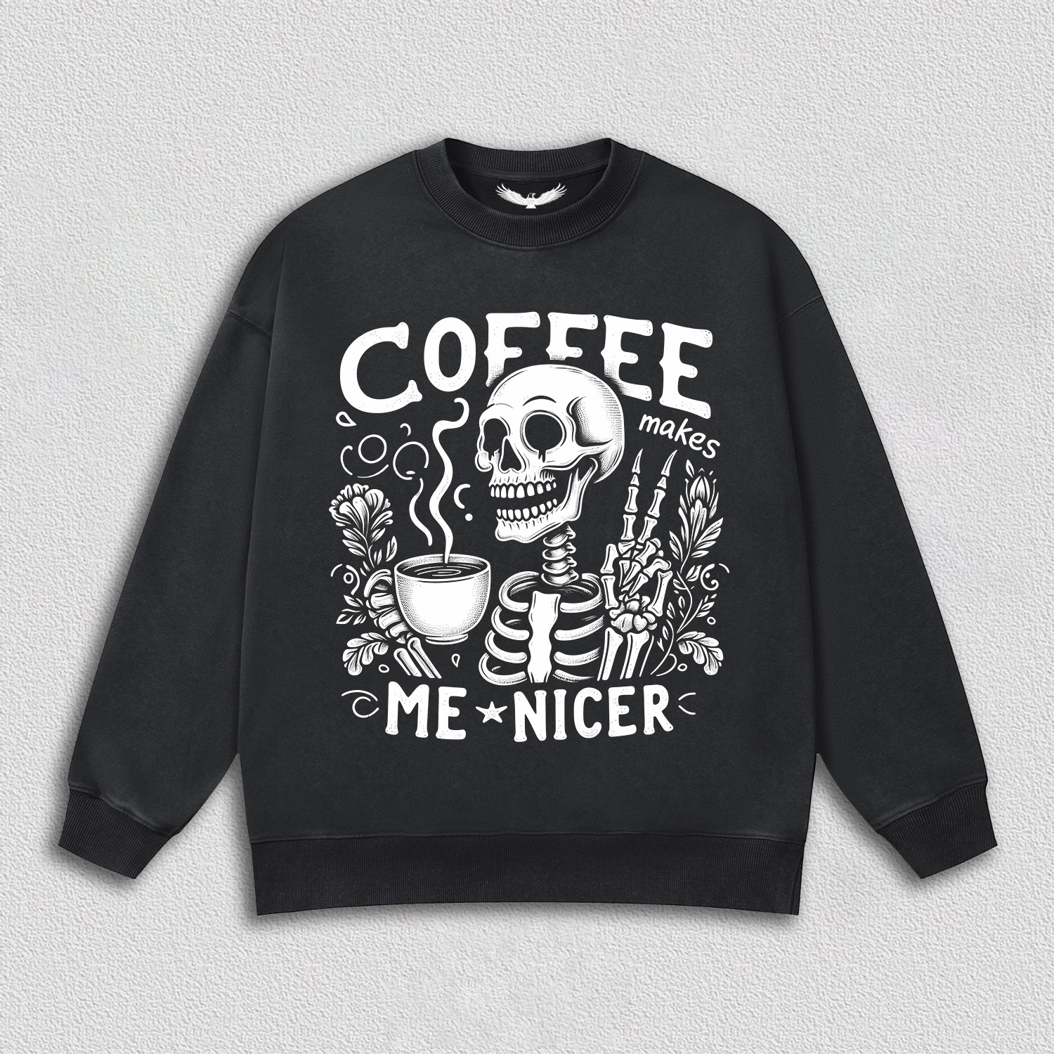 Coffee and Friendly Skeleton T-Shirt