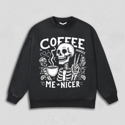 Coffee and Friendly Skeleton T-Shirt