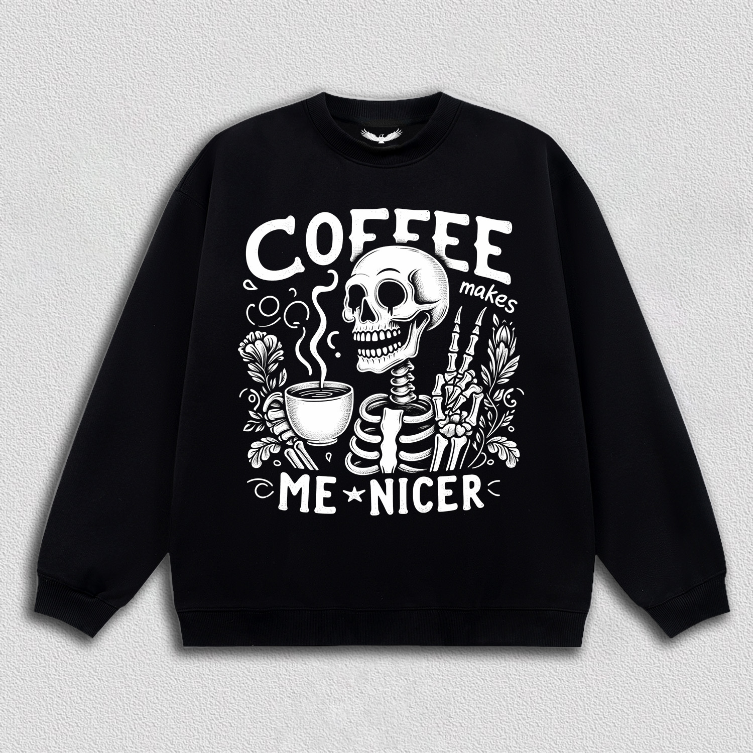 Coffee and Friendly Skeleton T-Shirt