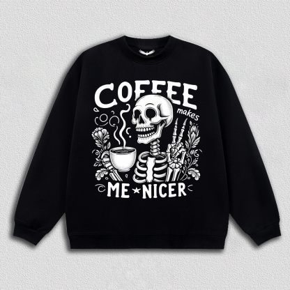 Coffee and Friendly Skeleton T-Shirt