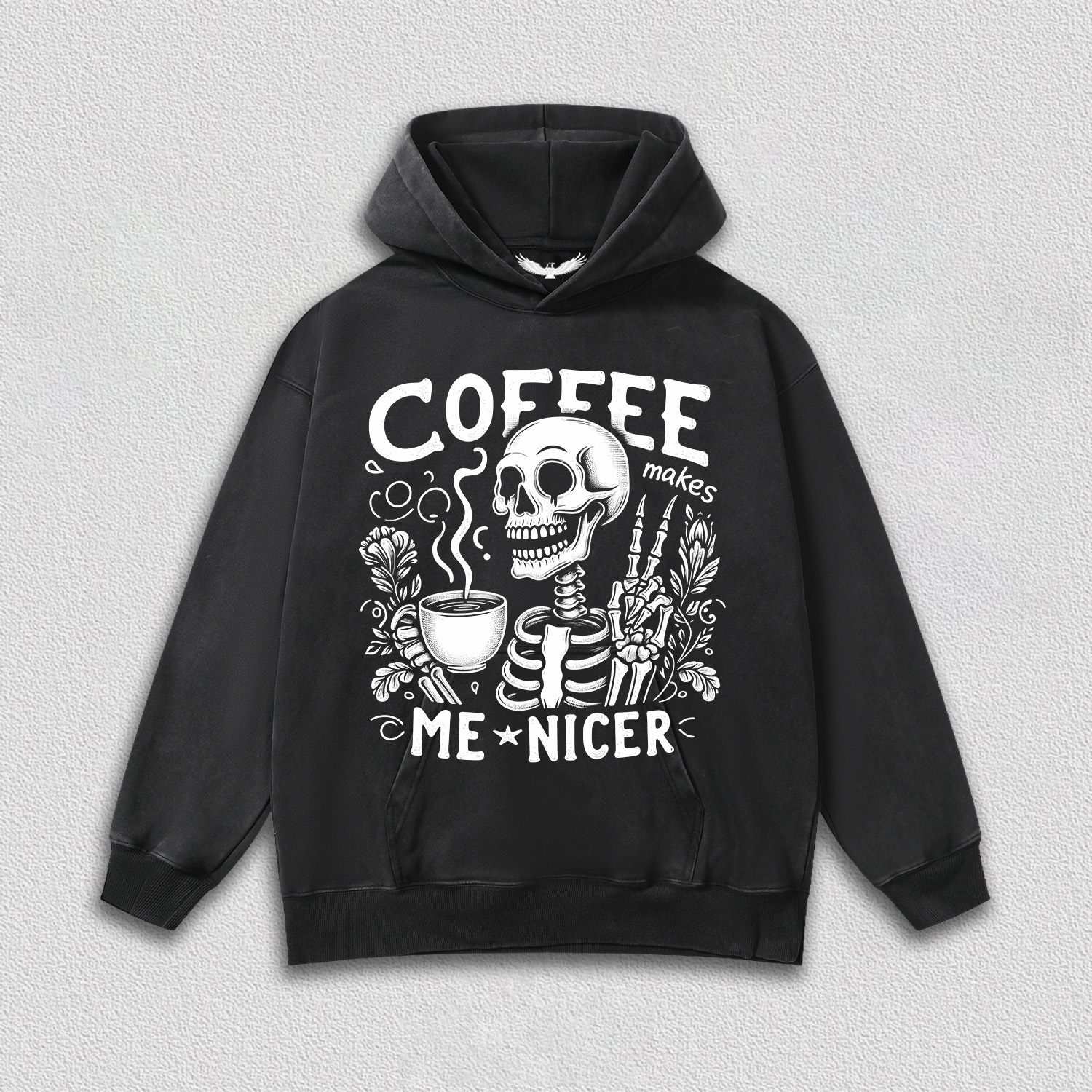 Coffee and Friendly Skeleton T-Shirt