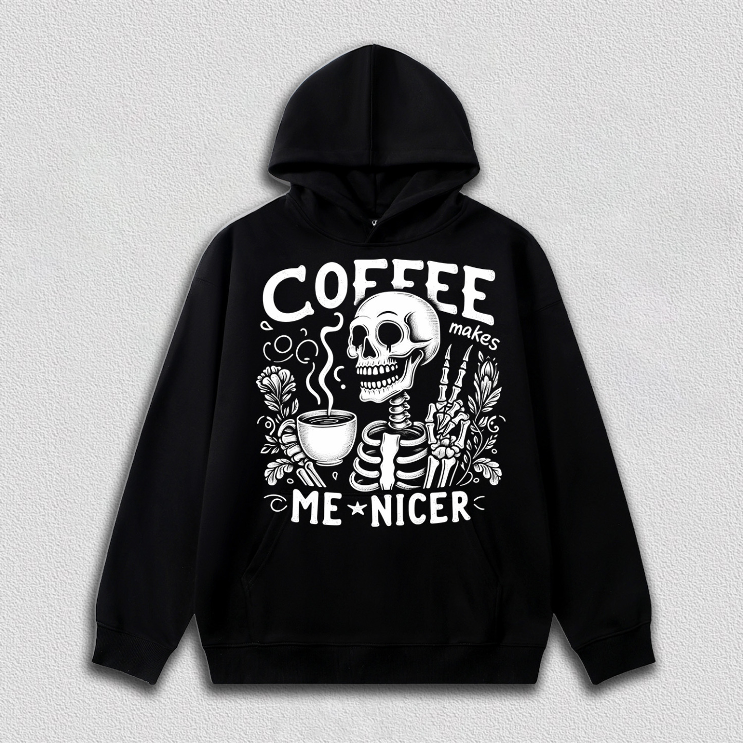 Coffee and Friendly Skeleton T-Shirt
