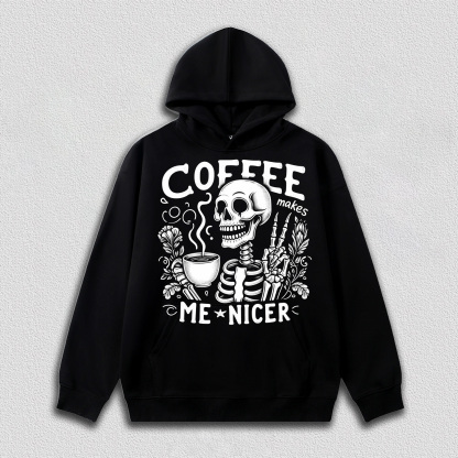 Coffee and Friendly Skeleton T-Shirt