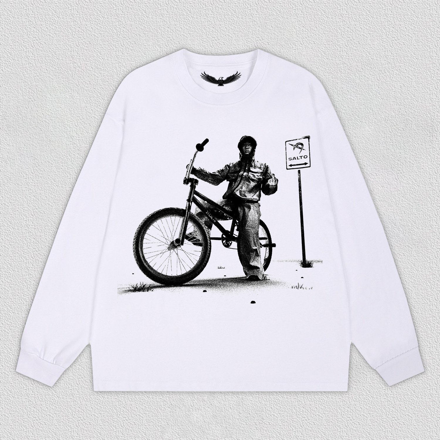 Cyclist Pattern Short - sleeved T-Shirt