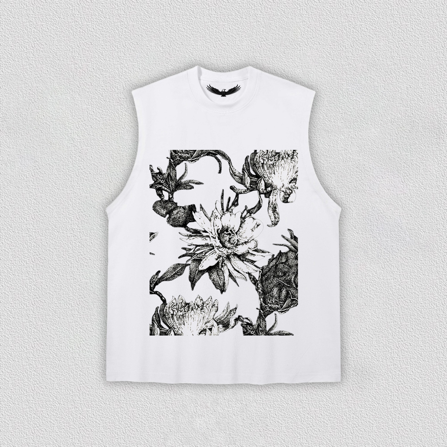 Black - White Floral