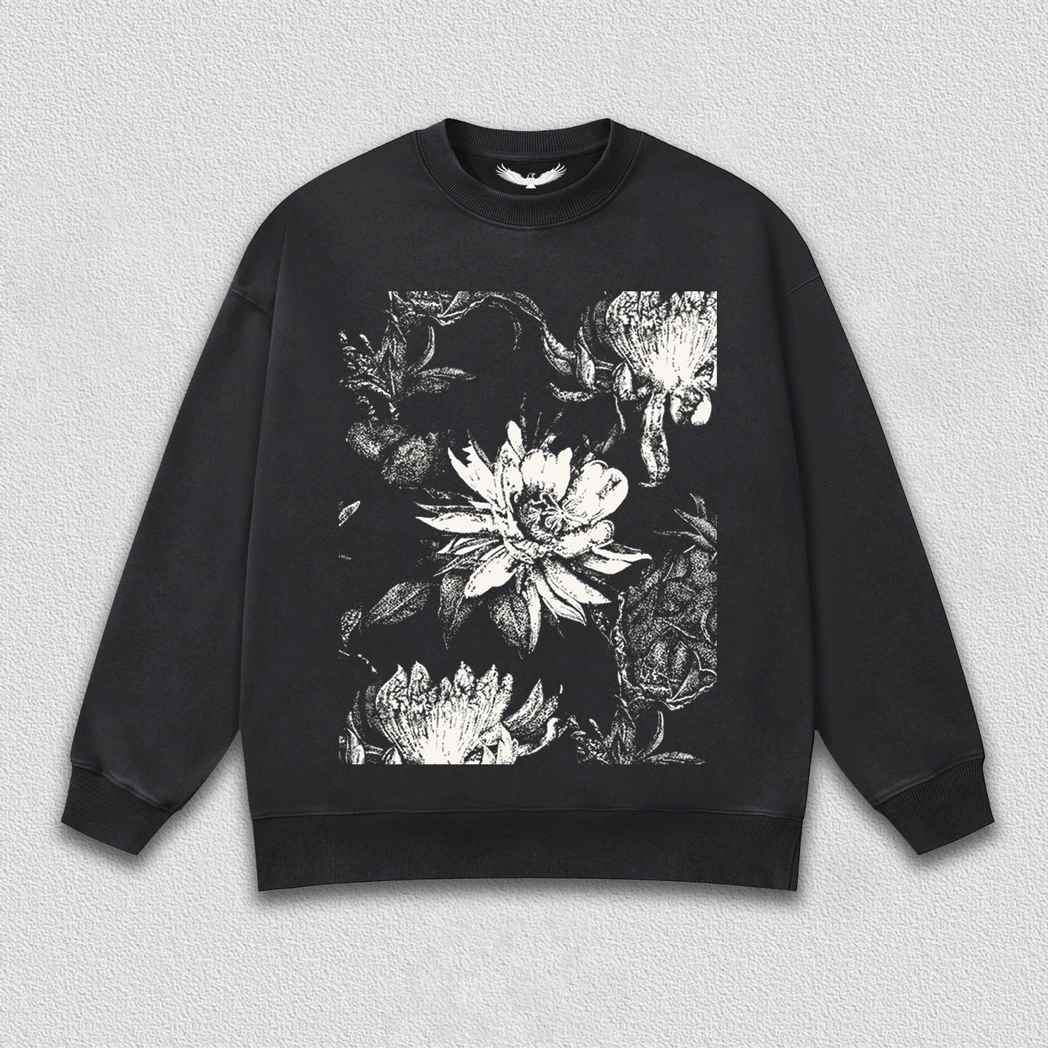 Black - White Floral