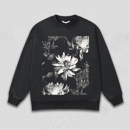 Black - White Floral