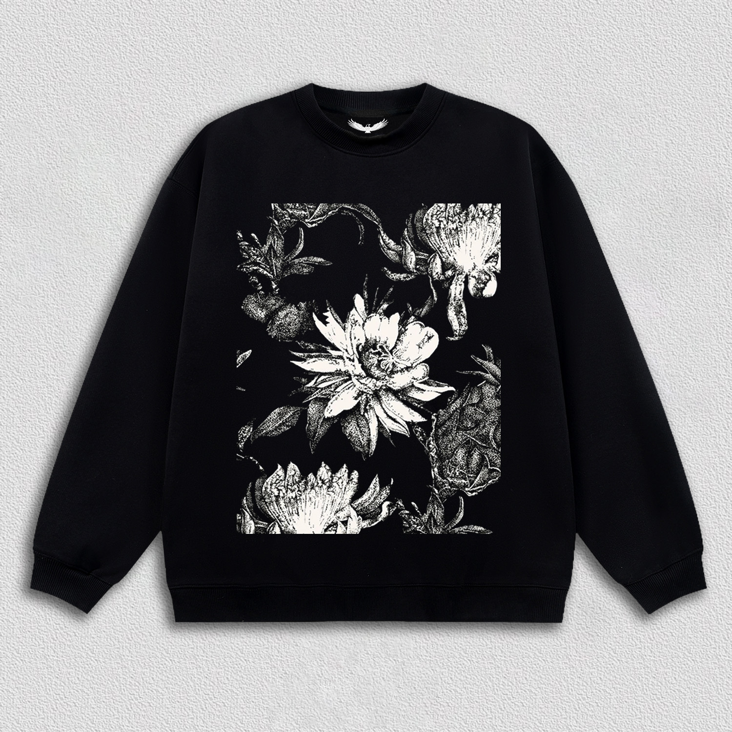 Black - White Floral