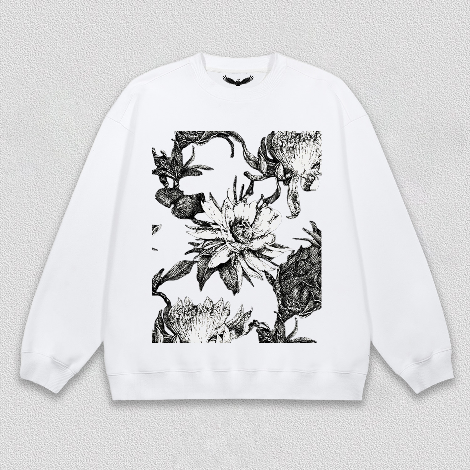 Black - White Floral