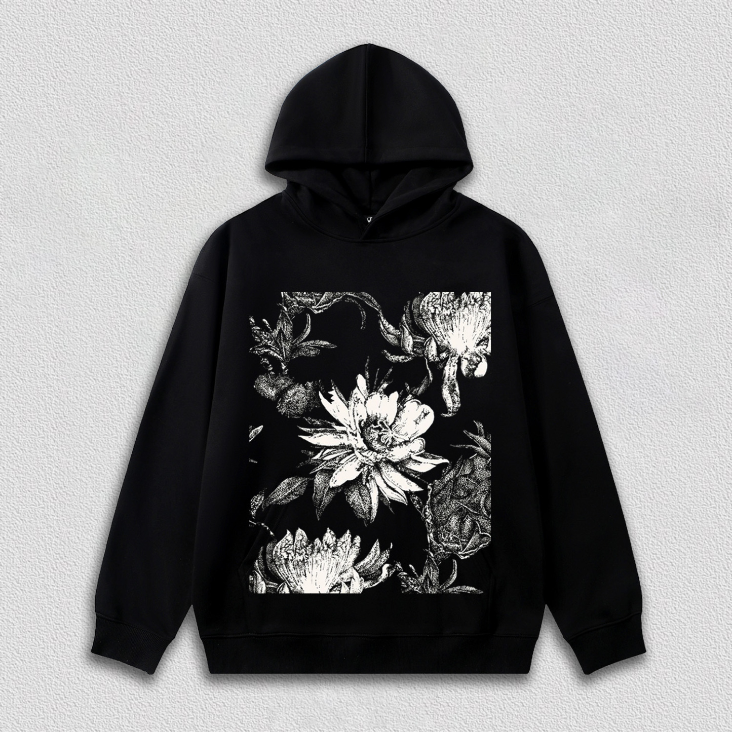 Black - White Floral