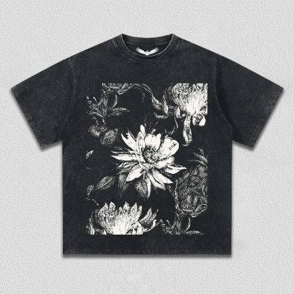 Black - White Floral
