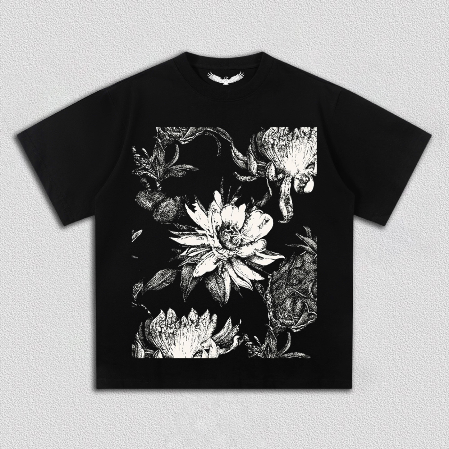 Black - White Floral