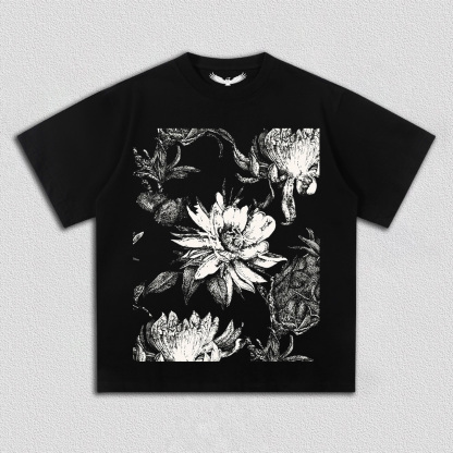 Black - White Floral