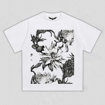 Black - White Floral