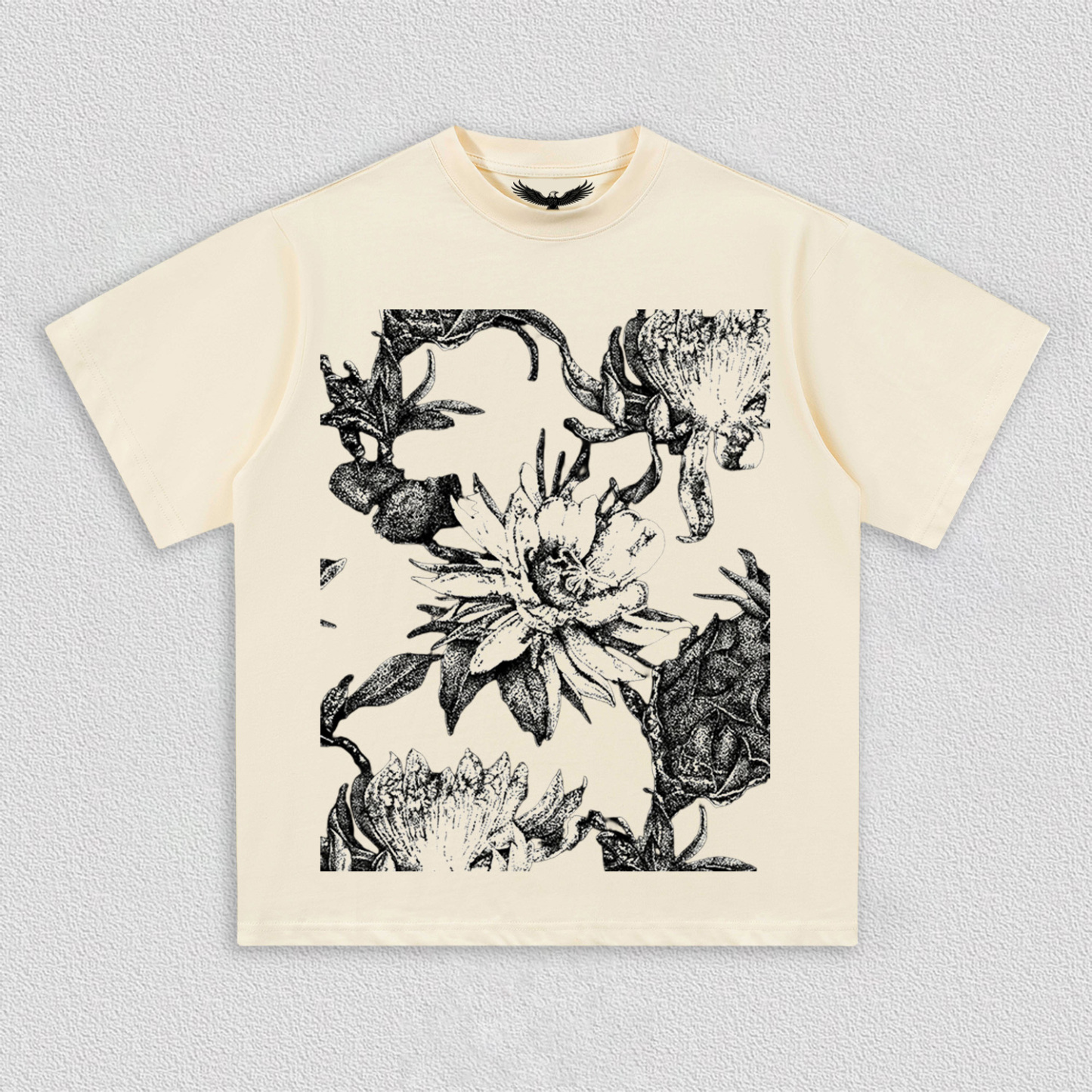 Black - White Floral