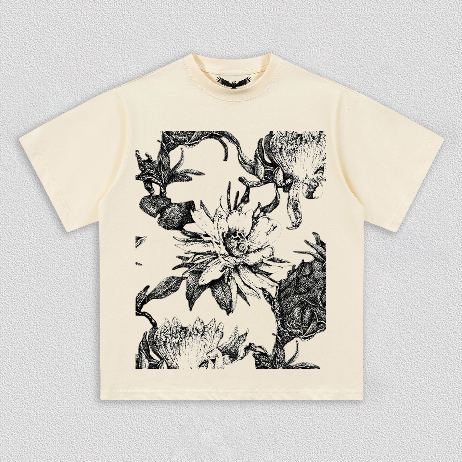 Black - White Floral