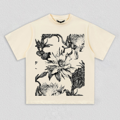 Black - White Floral