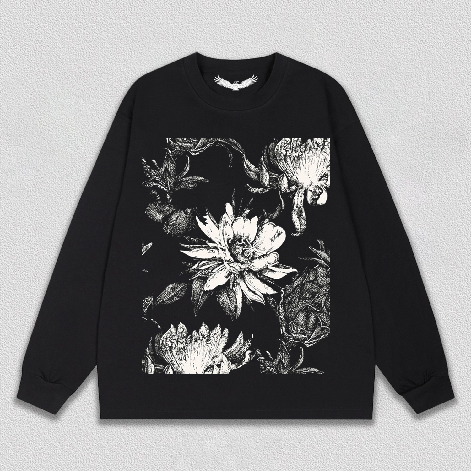 Black - White Floral
