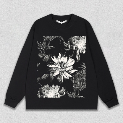 Black - White Floral