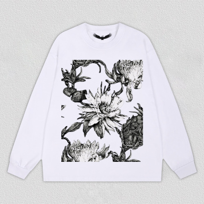 Black - White Floral