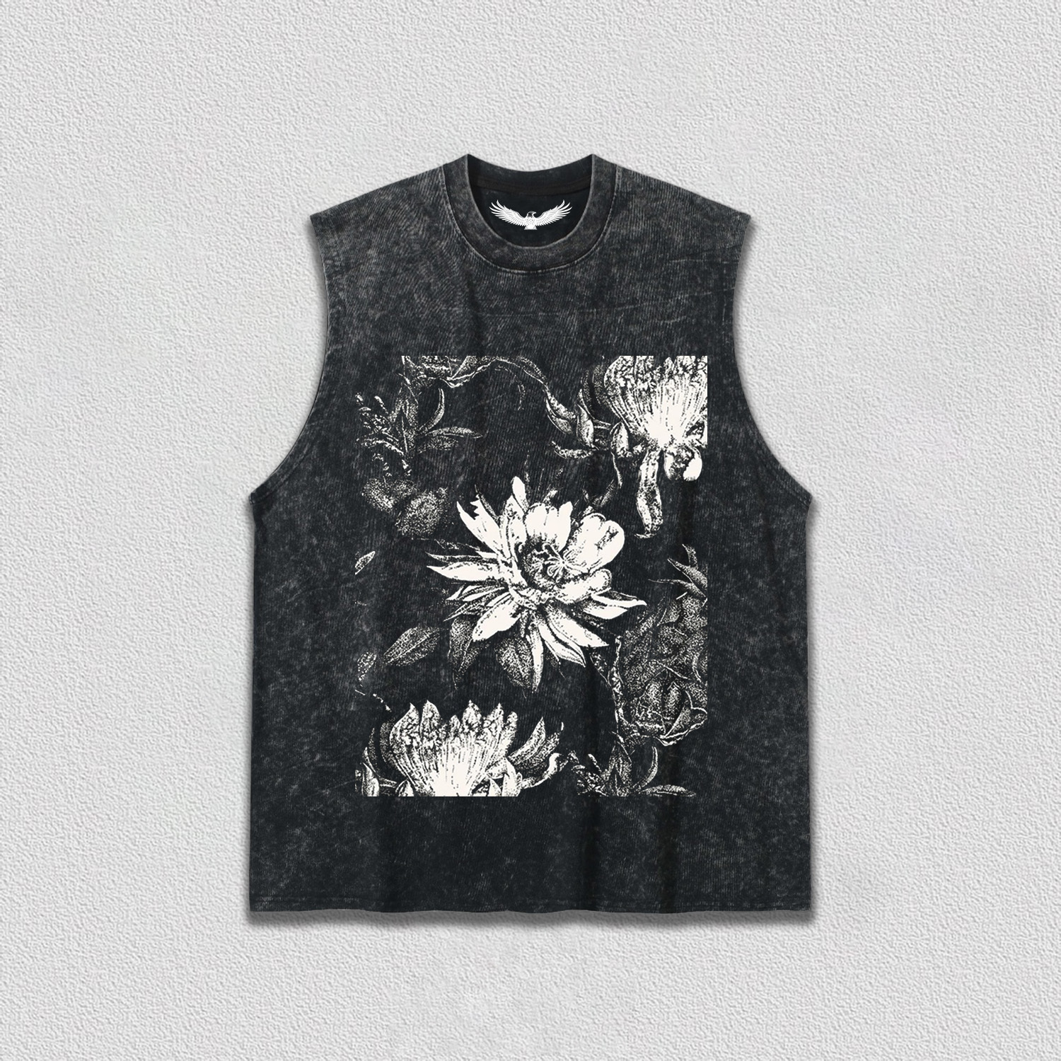 Black - White Floral