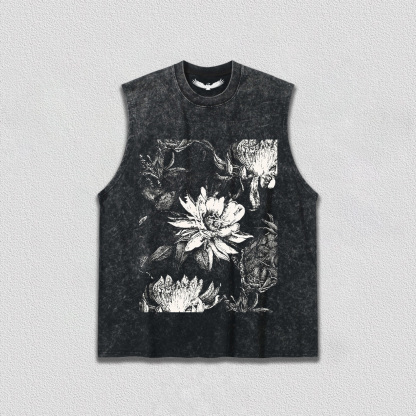 Black - White Floral