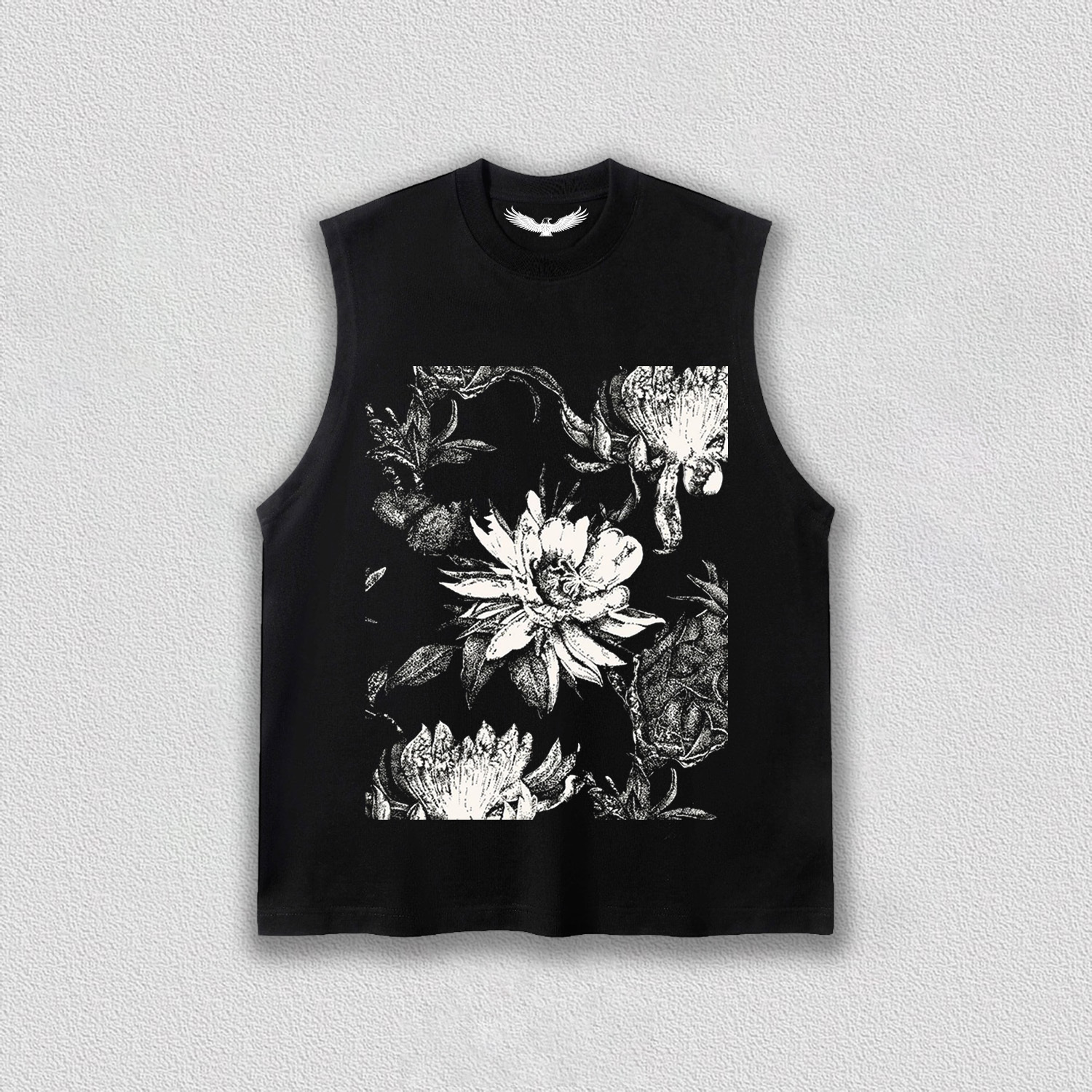 Black - White Floral