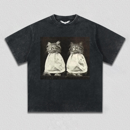 Vintage Quiet Moment of Twin Cats T-Shirt