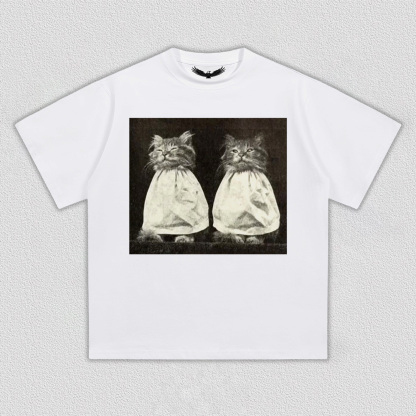 Vintage Quiet Moment of Twin Cats T-Shirt