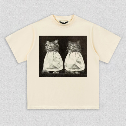 Vintage Quiet Moment of Twin Cats T-Shirt
