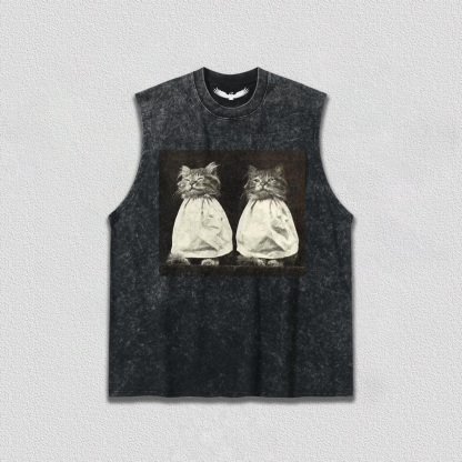 Vintage Quiet Moment of Twin Cats T-Shirt