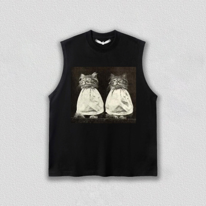 Vintage Quiet Moment of Twin Cats T-Shirt