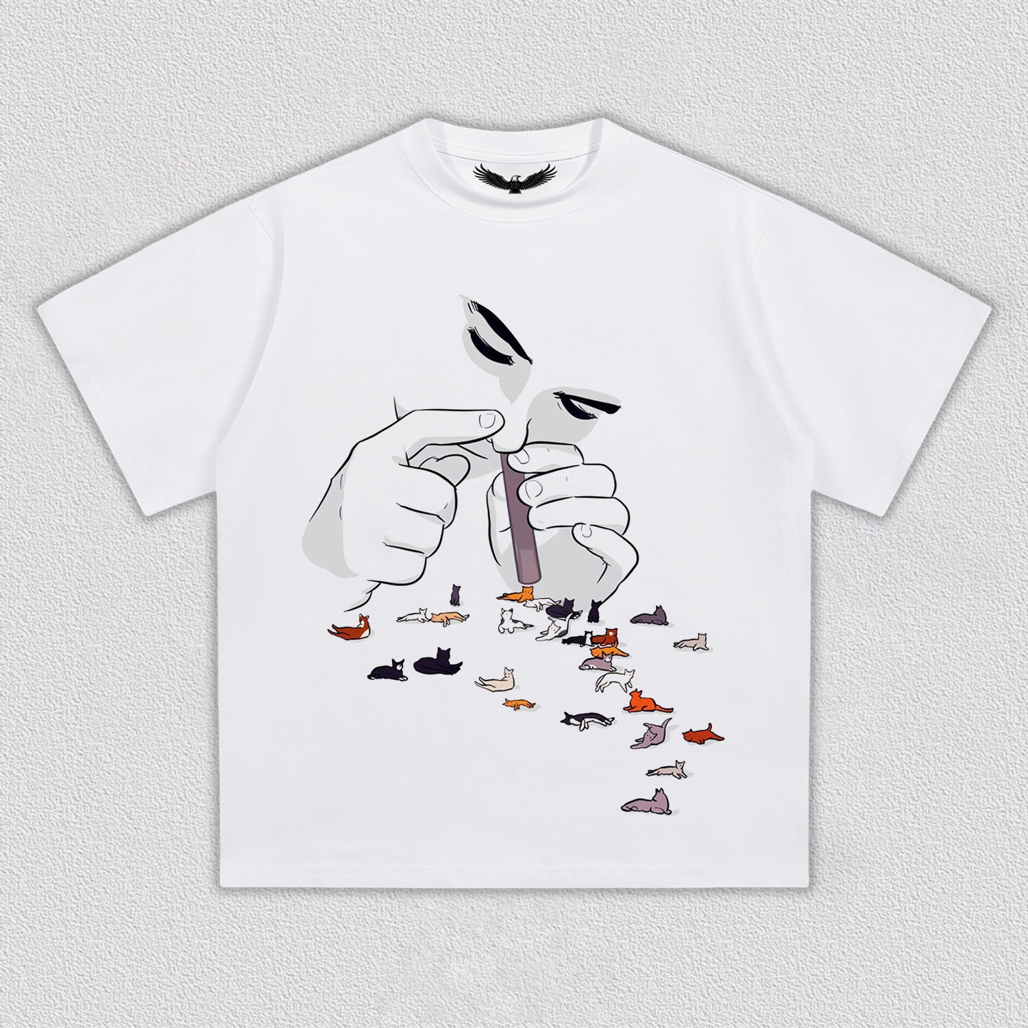 Cat Herd Flowing from Fingertips T-Shirt