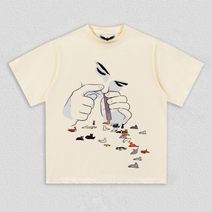Cat Herd Flowing from Fingertips T-Shirt