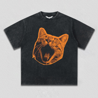Yawning Orange Cat T-Shirt
