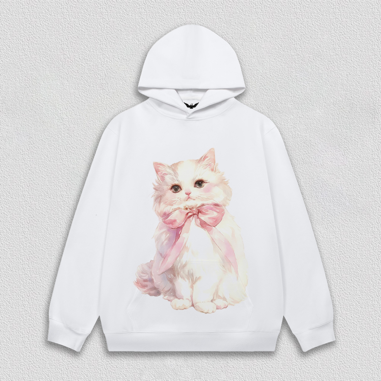 White Kitten with Pink Bow T-Shirt