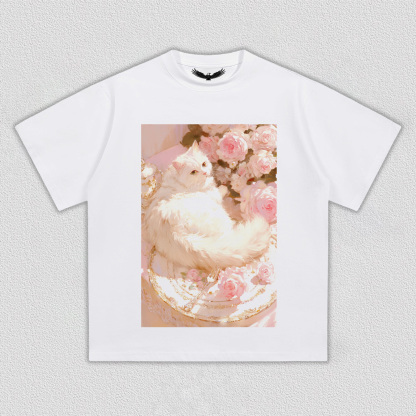 White Cat's Rose Realm T-Shirt