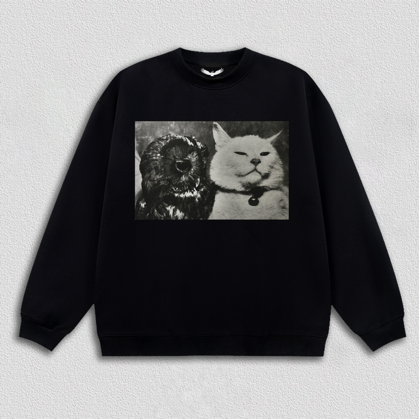 Vintage Moment of Cat and Owl T-Shirt