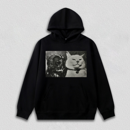 Vintage Moment of Cat and Owl T-Shirt